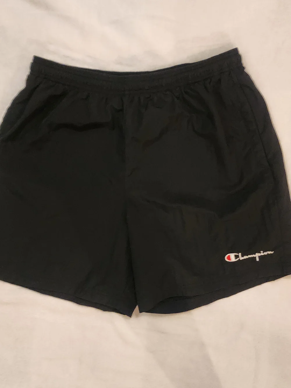 Champion Black Athletic Shorts with Logo